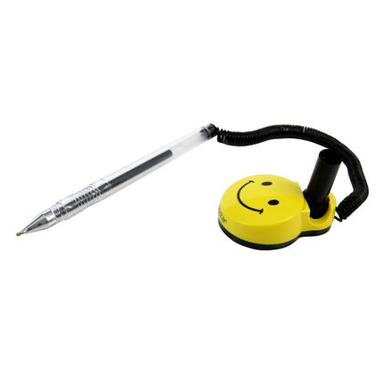 得力6793微笑台笔 得力思达0.5mm商务台笔 签字笔 台式笔柜台笔