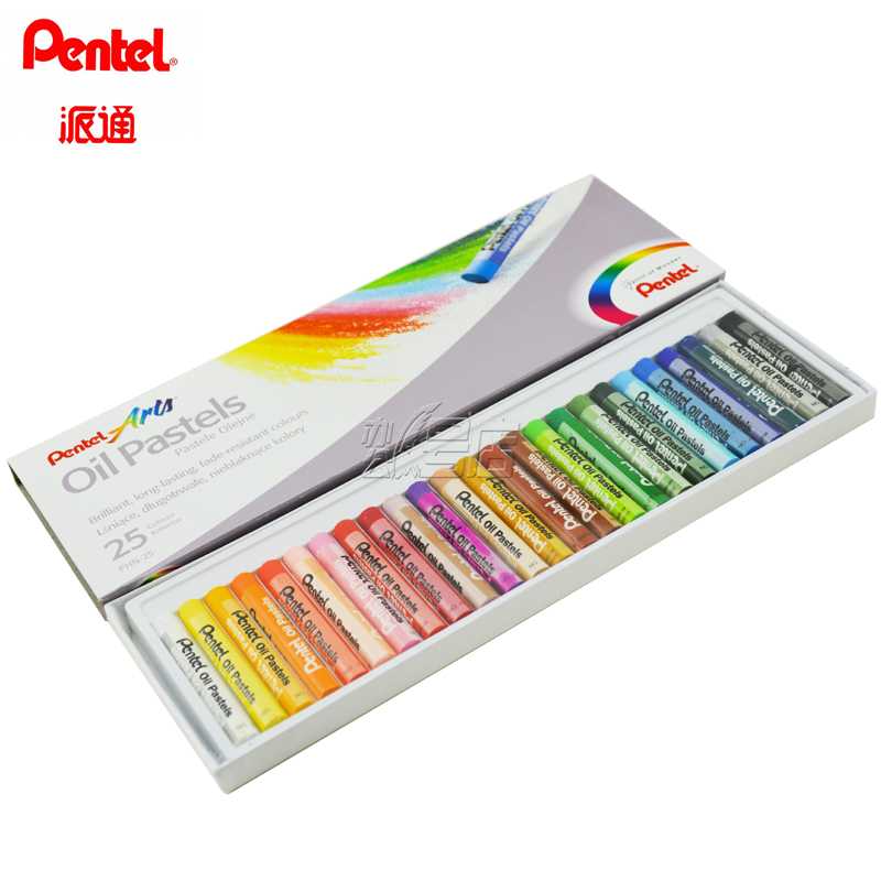 Pentel/派通PHN-25油画棒 儿童油画笔 可水洗25色油画棒 无毒环保