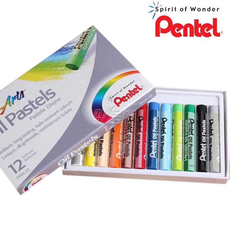 Pentel/派通PHN-12油画棒 儿童油画笔 可水洗12色油画棒 无毒环保