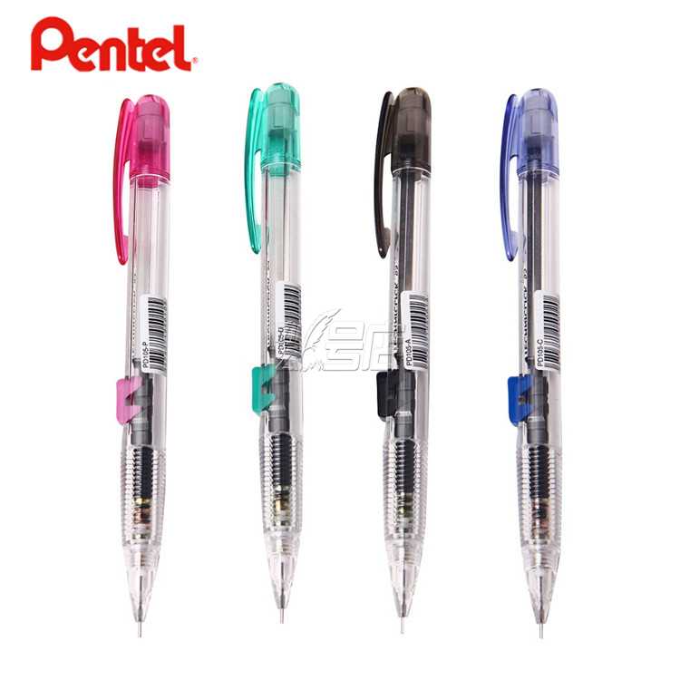 Pentel派通PD105T侧按活动铅笔 派通0.5mm自动铅笔 学生活动铅笔