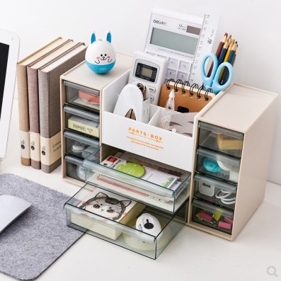 日式亚克力创意抽屉式收纳盒办公室置物架桌面收纳盒整理盒
