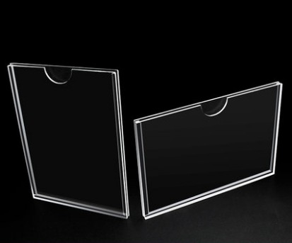 双层透明亚克力插槽插纸卡槽a4亚克力板定做展示盒有机玻璃板盒子