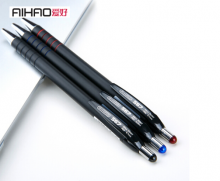 爱好(AIHAO) 567(黑)按动圆珠笔三色办公原子笔油笔学习文具0.7mm